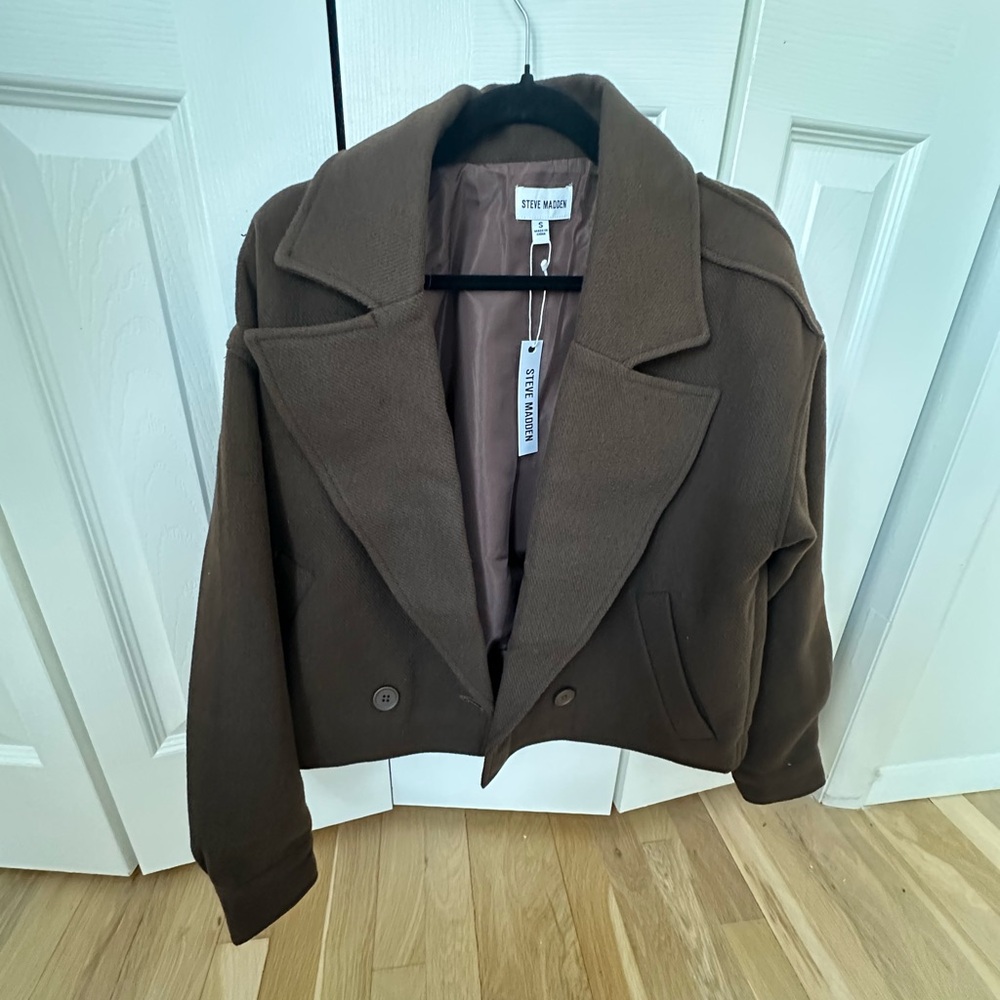 Steve Madden Women's Dark Brown Blazer / Trench Bomber - NWT